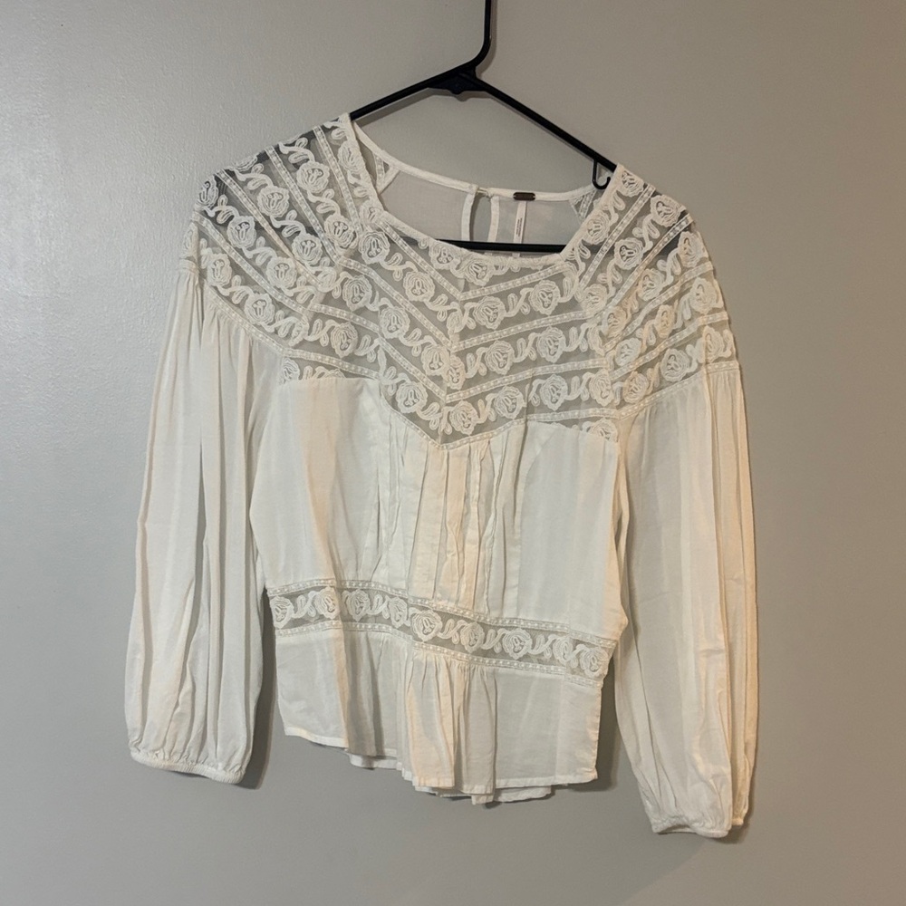 Elegant Cream Lace Blouse